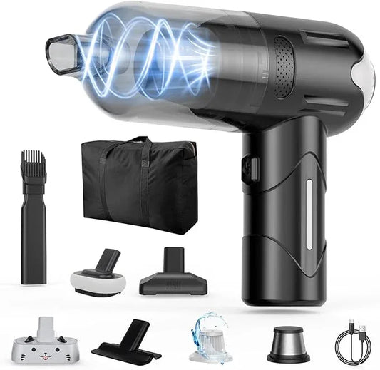 Cordless Handheld Vacuum Cleaner, Rechargeable Car Vacuum with Brushless Motor, Wireless Mini Portable Hand Vacuum for Pets and Home, Powerful Suction and Compressed Air Duster, Car Accessory - NeatNest