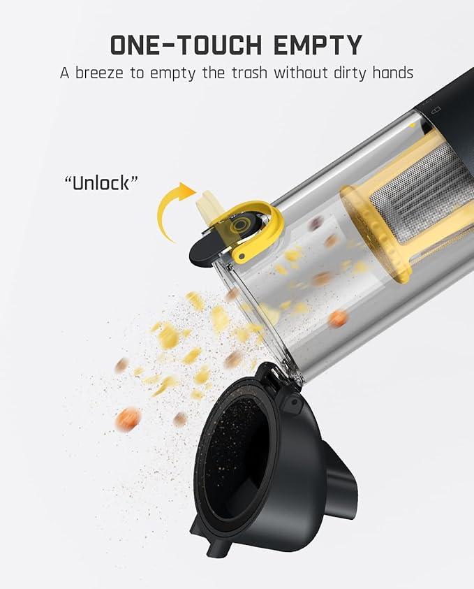Fanttik Slim V10 Mix Cordless Car Vacuum, 4 in 1 Handheld Air Duster, Color Smart LED Display, 16kPa Suction Power, Cordless Portable Mini Keyboard Vacuum for Car, Office Desk - NeatNest