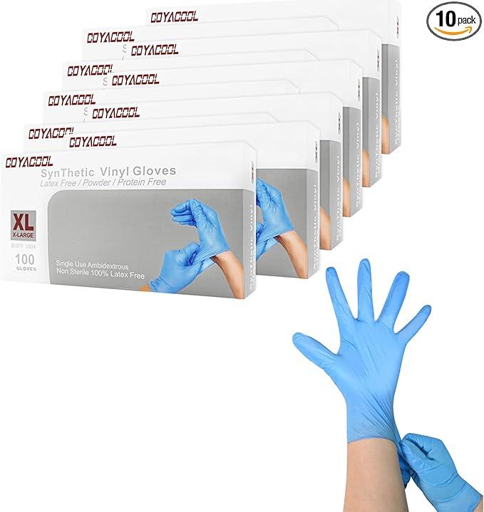 Disposable Gloves Extra Large, XL Nitrile and Vinyl Blend Material Gloves, Latex Free, 4 Mil,1000 Pc. Food Grade Glove for Cleaning, Food Prep, Hair Dye, Tattoo, Blue - NeatNest