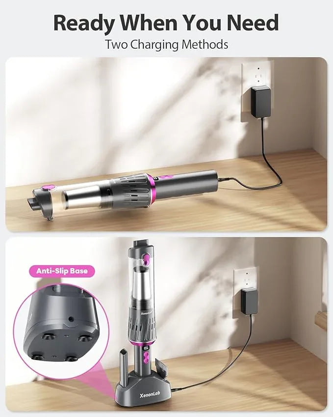 Handheld Vacuum Cordless Car Vacuum Cleaner Powerful Suction Car Vacuum Lightweight Portable Rechargeable Hand Held Vacuum Cleaner One-Touch Empty with HEPA Filter (Violet) - NeatNest