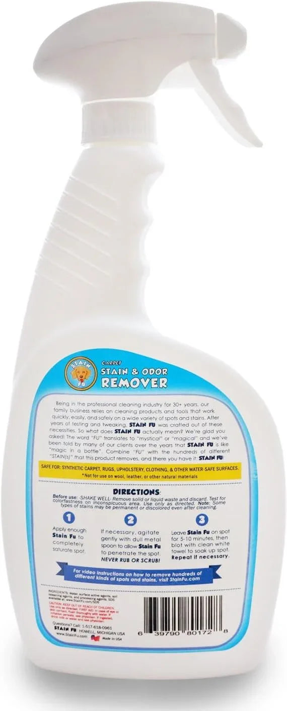 Pro Strength Carpet Odor & Stain Remover Works Like Magic in a Bottle on Tough Urine Feces Vomit and Even red Wine Too! 24 fl.oz - NeatNest