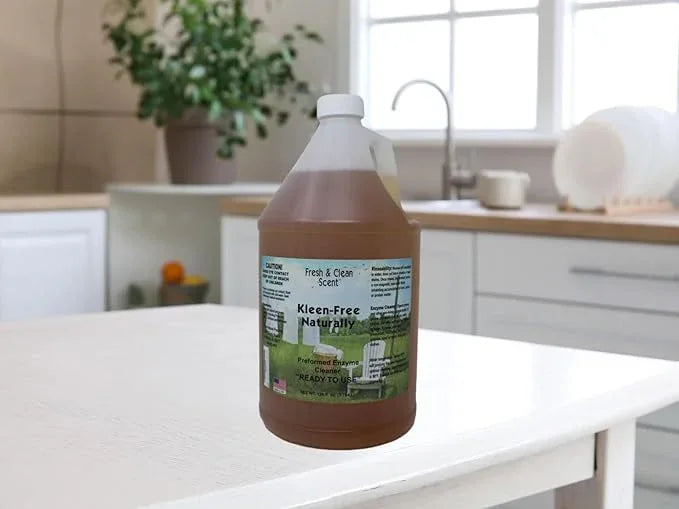 Naturally Preformed Enzyme Cleaner, Enzyme Solution, Multi-Purpose Cleaner, Laudry Additive, and More - Ready -To-Use - Fresh and Clean Scent - 128oz (1 Gallon) - NeatNest