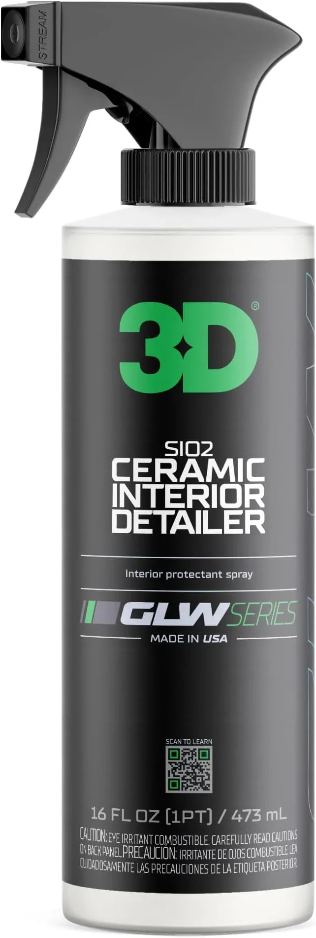 3D SiO2 Interior Detailer, GLW Series | Ultimate Deep Cleaning | Ultra Ceramic Protectant |Safe on Leather, Vinyl, Plastic & More | Removes Dust, Dirt, Grease | DIY Car Detailing | 16 oz - NeatNest