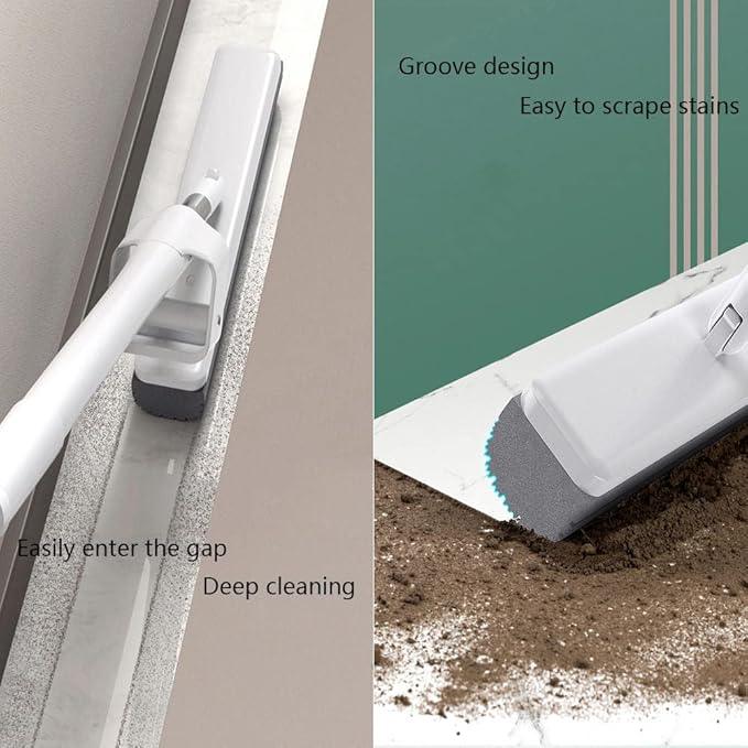 JINYISI Sponge Mop,Kitchen Home PVA Sponge Mop,Sponge Mops for Floor Cleaning,with 2pcs Super Absorbent Sponge Headd,for All Types of Floor - NeatNest