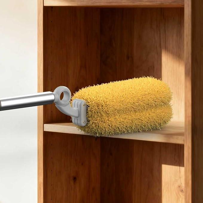 Long Handle Duster with 2 Replacement Heads, Washable Cleaning Duster Kit with Laundry Mesh Bag, Cobweb Duster, Extendable Dusting Tool for Home and Office - NeatNest