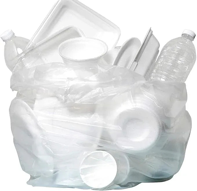 Aluf Plastics High Density Trash Bags, 33 Gallon, 1000 Count, 16 Micron (eq), 33" x 40", Clear, for Bathroom, Office, Industrial, Commercial, Janitorial, Municipal, Recycling - NeatNest