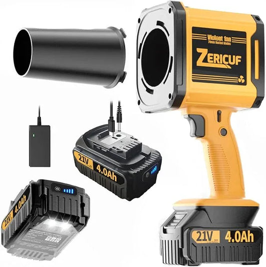 Leaf Blower Cordless with 2*4.0 Ah Battery and Charger[Battery with Outdoor LED Light+Stepless Speed Control]21V 180MPH Handheld Electric Leaf Blower for Patio & Garden Dust Leaves CleaningCar Wash - NeatNest
