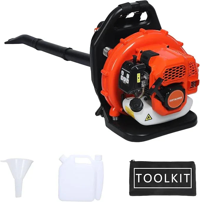 52CC Gas Backpack Leaf Blower, 2-Stroke Engine 550CFM Commercial-Grade Dust Blower, Heavy Duty Patio Cleaning Lawn Care Yard Work Landscaping Snow Removal Blower 1.7KW/2.3HP - NeatNest