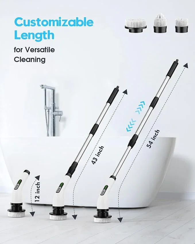 Electric Spin Scrubber for Cleaning Bathroom: Cordless Power Shower Scrubber - Electric Cleaning Brush for Tile Tub - NeatNest