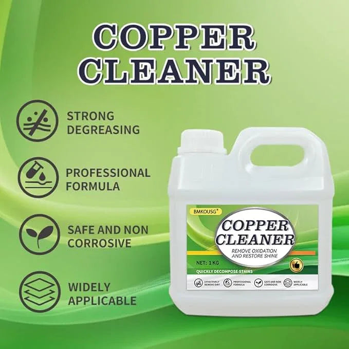 Copper Cleaner & Polish & Rust Remover - Three-in-one Action Fast-Acting Removes Rust, Oxidation and Restores Shine | Professional Grade Brass Cleaner Safe for Various Copper Products (1 KG) - NeatNest