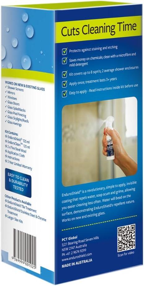EnduroShield Glass Treatment Kit - Advanced Protection for Glass Surfaces - Repels Soap Scum, Grime & Dirt Without Harsh Chemicals - 4.2 fl oz - NeatNest