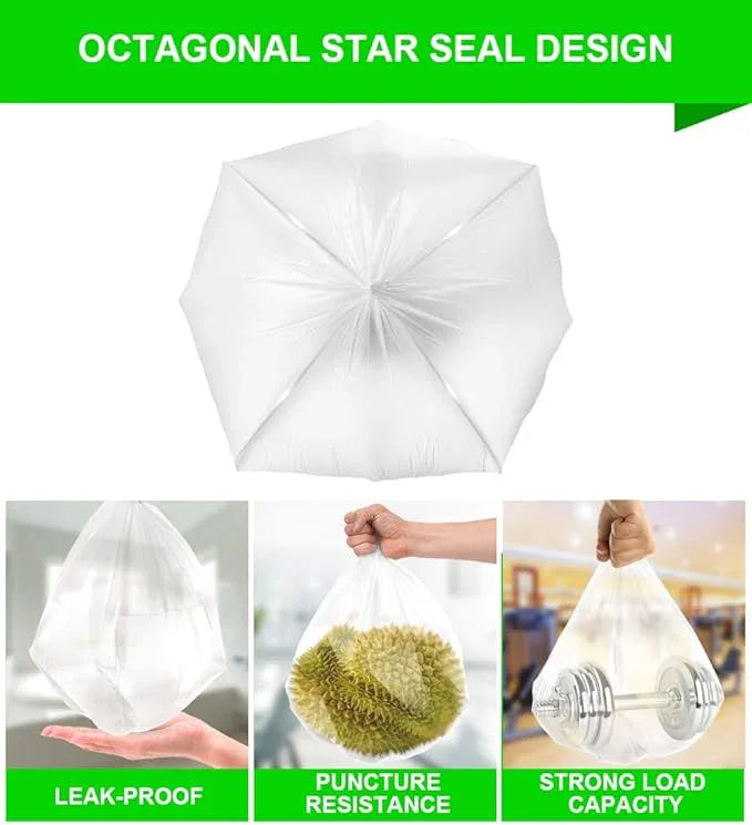 FORID Clear Small Trash Bags - 4 Gallon Garbage Bags Wastebasket Bin Liners 220 Count Plastic Trash Bags for Bathroom Bedroom Office Trash Can - NeatNest