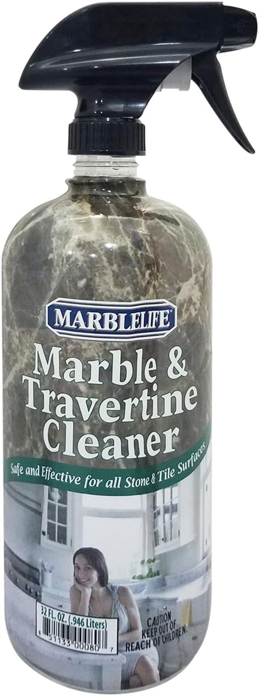 Marblelife InterCare Marble and Travertine, Natural Stone & Terrazzo Liquid Cleaner, Shower & Tile Surface Care, Floor, Walls & Countertop Cleaner and Degreaser, 32 oz - NeatNest