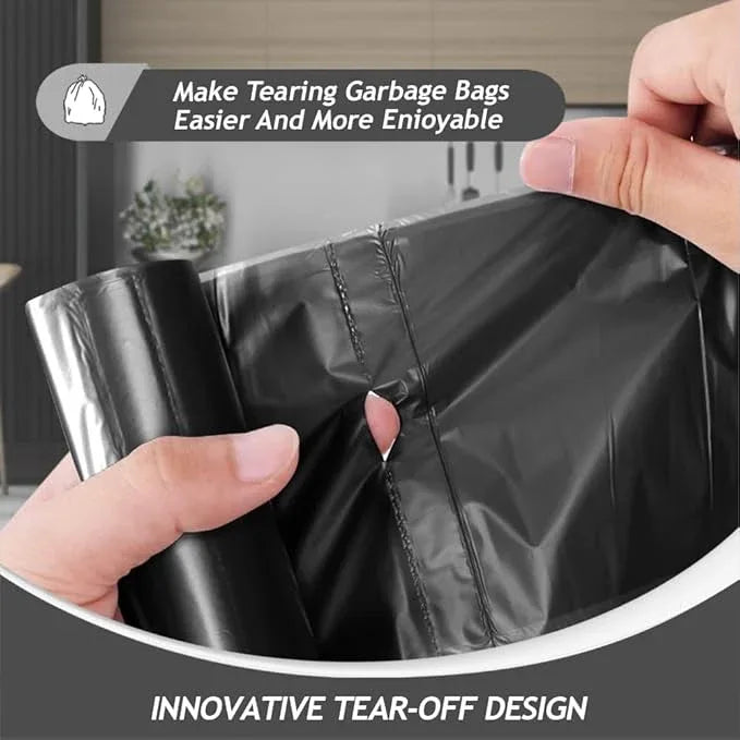 Teivio 1 Gallon(Fit 1-1.2 Gal) 120 Counts Strong Trash Bags 1 Gallon 1.2 Gallon Garbage Bags, Bin Liners, for home office kitchen (Black) - NeatNest
