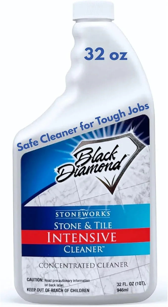 Black Diamond Stoneworks Stone & Tile Intensive Cleaner – Professional Deep Cleaner for Marble, Limestone, Travertine, Granite, Slate, Ceramic & Porcelain Tile – Acid-Free Concentrate (1-Qt.) - NeatNest