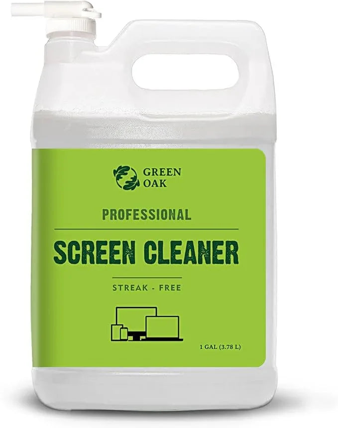 Green Oak Screen Cleaner Refill Professional Screen Cleaner Spray - Best for LCD & LED TV, Tablet, Computer Monitor, Phone - Safely Cleans Fingerprints, Dust, Oil (1 Gallon) - NeatNest