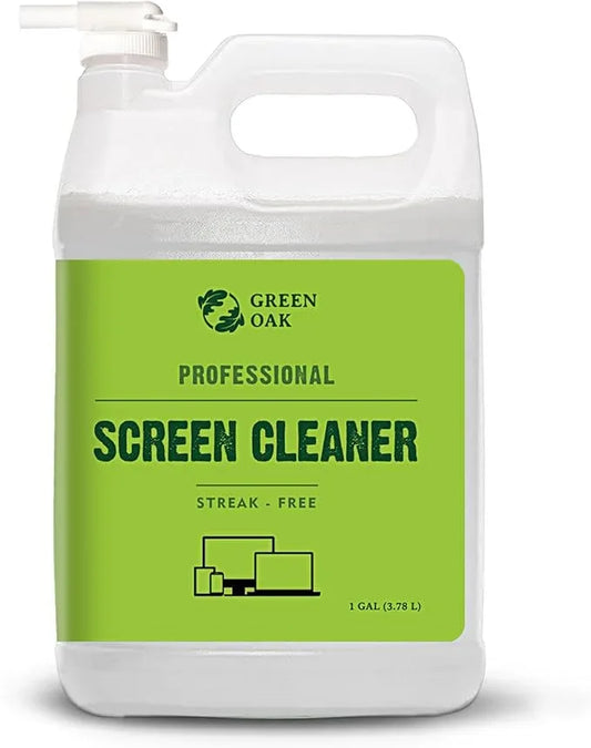 Green Oak Screen Cleaner Refill Professional Screen Cleaner Spray - Best for LCD & LED TV, Tablet, Computer Monitor, Phone - Safely Cleans Fingerprints, Dust, Oil (1 Gallon) - NeatNest