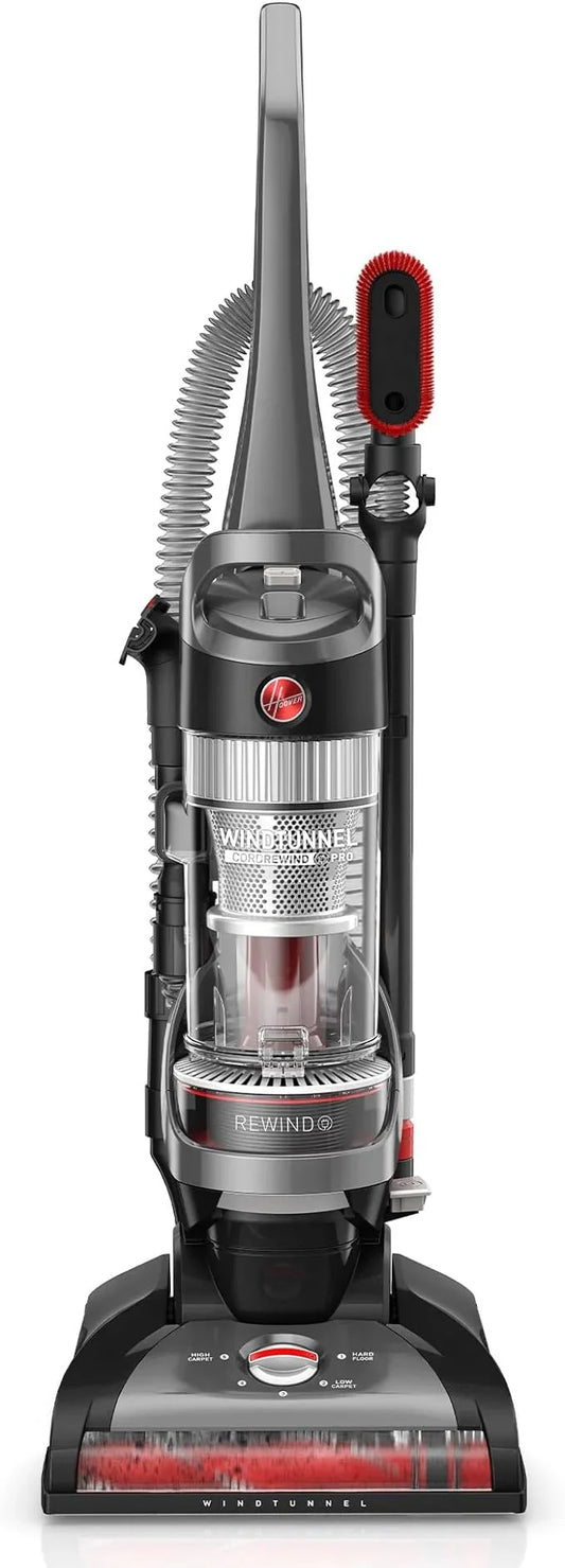 Hoover WindTunnel Cord Rewind Pro Bagless Vacuum Cleaner, Corded Upright Vacuum Cleaner for Carpet and Hard Floor, Automatic Cord Rewind, Corded Vacuum Cleaners for Home Use - NeatNest