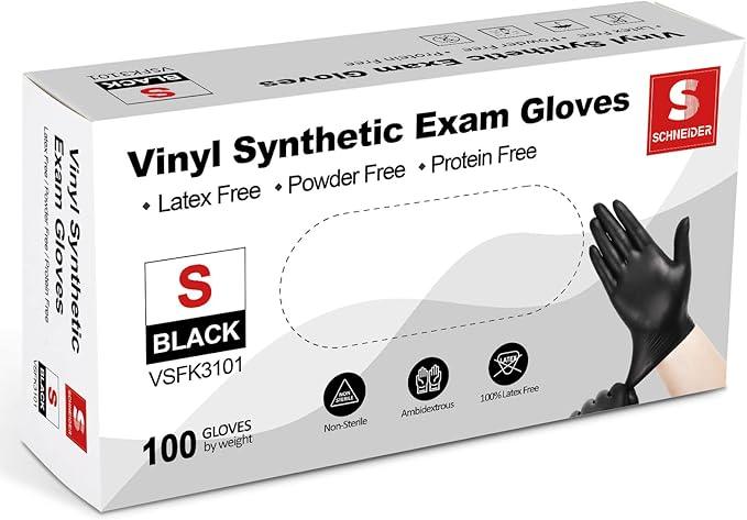Schneider Vinyl Synthetic Exam Gloves, 4 Mil, Latex Free Disposable Gloves for Medical, Cooking, Cleaning, and Food Prep - NeatNest