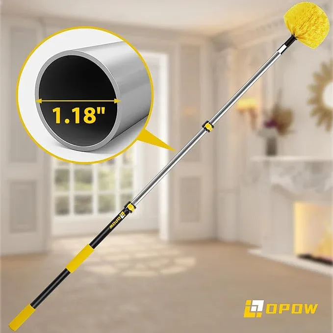 20 Foot High Ceiling Duster Kits with 5-12ft Heavy Duty Extension Pole, High Reach Duster for Cleaning,Microfiber Feather Duster,Cobweb Duster,Ceiling Fan Duster,Window Squeegee & Cleaner - NeatNest