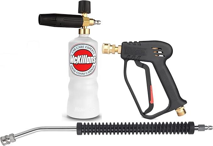 McKillans Professional Snow Foam Detailing Kit Complete with M22 Washer Gun and Rinsing Wand with 1/4” Quick Connect - NeatNest