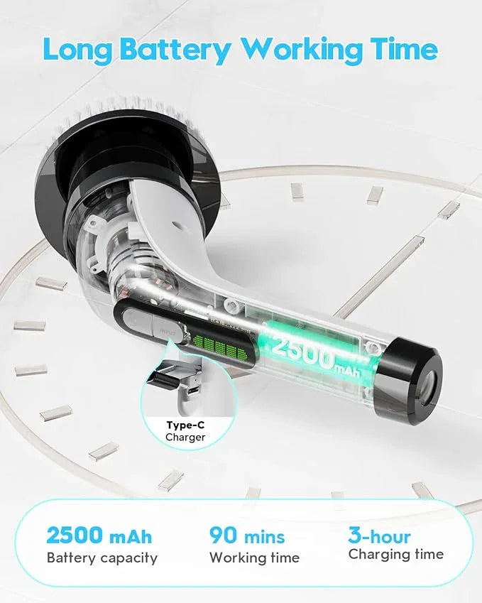 Electric Spin Scrubber for Cleaning Bathroom: Cordless Power Shower Scrubber - Electric Cleaning Brush for Tile Tub - NeatNest