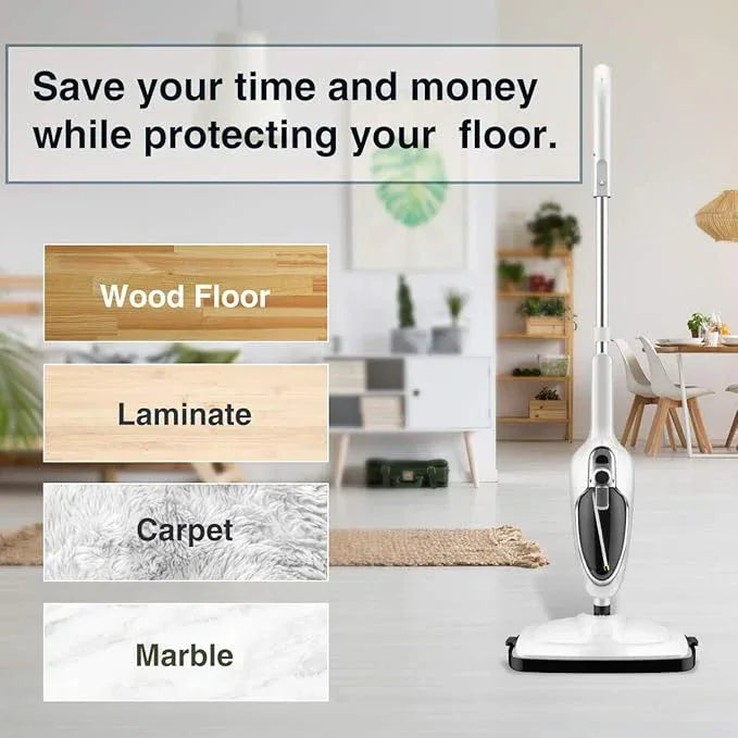 Steam Mop for Hardwood Cleaning, Steam Cleaner, Multipurpose Adapter Accessories, Floor Steamer, Lightweight, 20ft Power Cord, 2 Pads, 1200W, 300ml Water Capacity, 18 Secs Heat Up by Sandoo, SC1050 - NeatNest