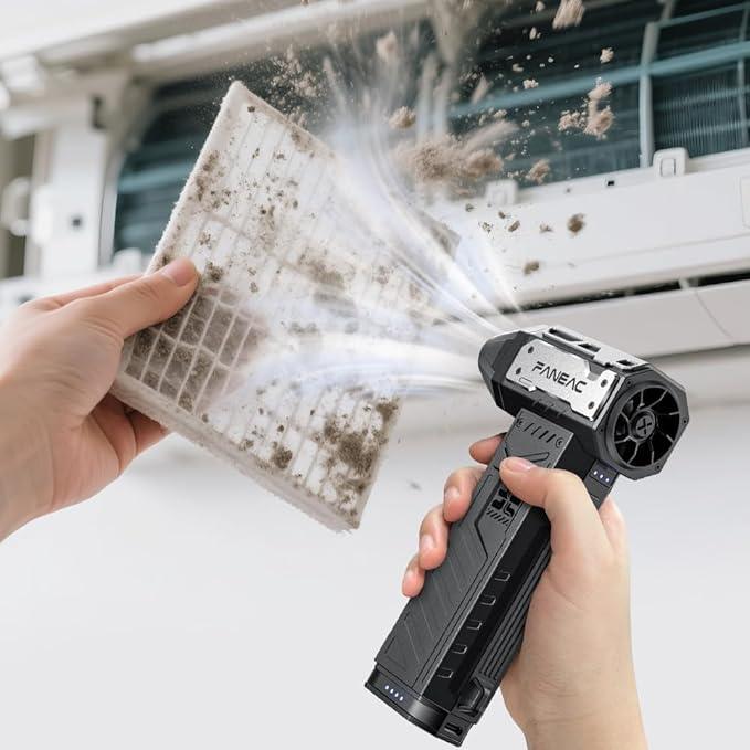 X305 Air Duster with Dual Battery Pack - 150,000rpm, 3-Gear Adjustable Speed, Ultra-Powerful Brushless Motor Compressed air Duster, for Keyboard, Computer, House, Indoor and Outdoor - NeatNest