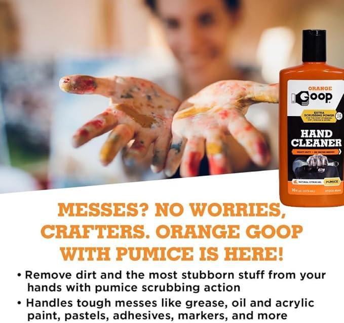 GOOP Orange Liquid with Pumice Multi-Purpose Waterless Hand Cleaner - 16 oz Flip-Top Bottle - NeatNest