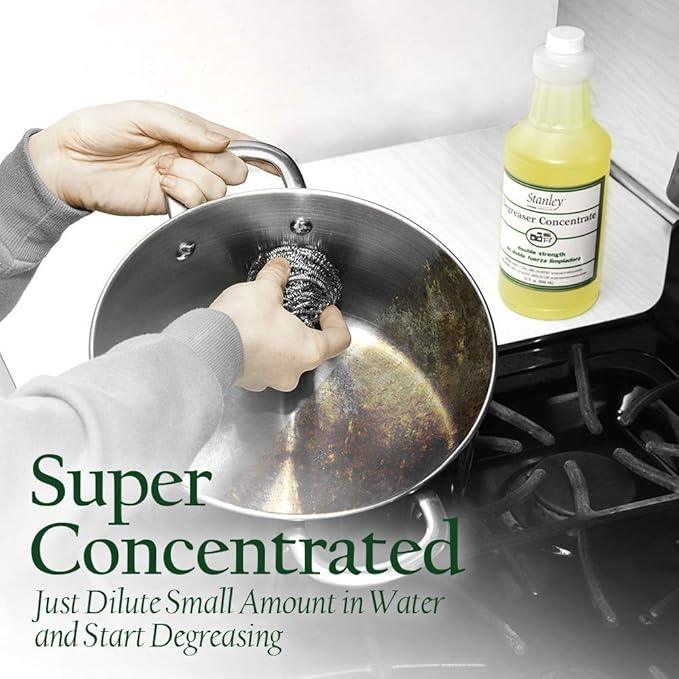 STANLEY HOME PRODUCTS Degreaser Concentrate – Makes Up to 64 Gallons – Industrial Strength Formula, Multi-Surface Cleaner for Kitchen, Cookware, Counters, Tools (Pack of 1) - NeatNest
