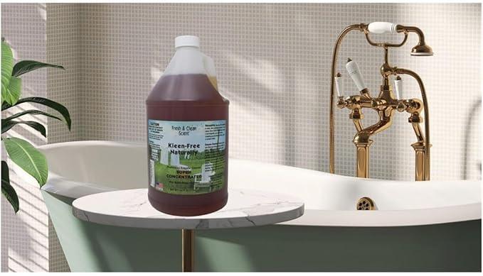 Naturally Preformed Enzyme Cleaner, Enzyme Solution, Multi-Purpose Cleaner, Laundry Additive and More - Concentrate - Fresh and Clean Scent -128oz - NeatNest