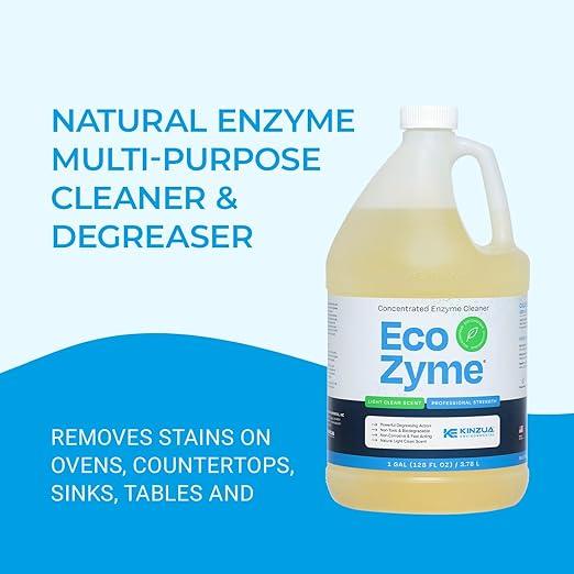 KINZUA ENVIRONMENTAL Eco-Zyme Multi-Purpose Enzyme Cleaner Concentrate, Professional Strength Concentrated All-Purpose Cleaner & Degreaser For Floor, Carpet, Kitchen, Concrete, Walls & More, 1 Gallon - NeatNest