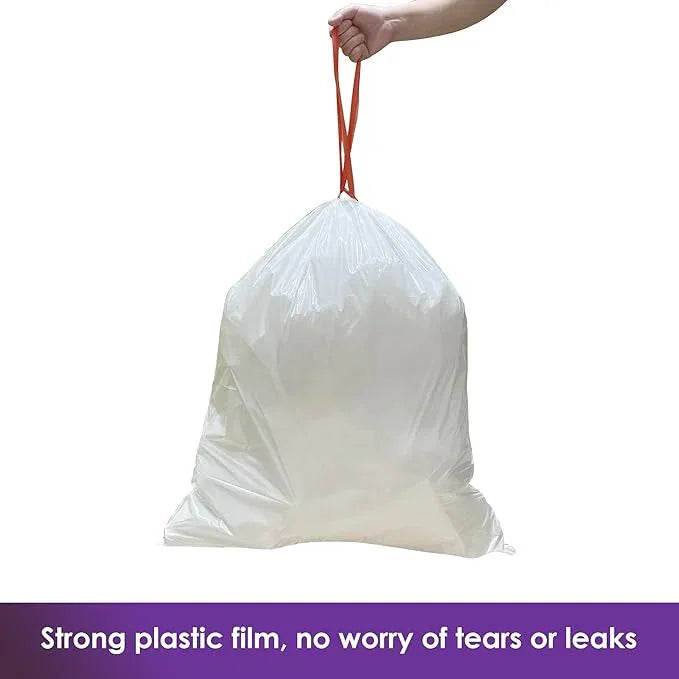 13 Gallon Tall Kichen Trash Bags, Lavender Scented 200 Count Drawstring Garbage Bags, Pre-Separated, Odor Control, Ultra Strong, Leakproof, Sturdy, White - NeatNest