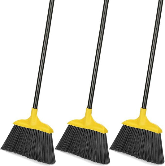 Kefanta 3 Pack Outdoor Broom Heavy-Duty Indoor Commercial Brooms 54 Inches for Courtyard Garage Restaurant Lobby Patio Mall Market Office Shop Home Kitchen Office Floor - NeatNest
