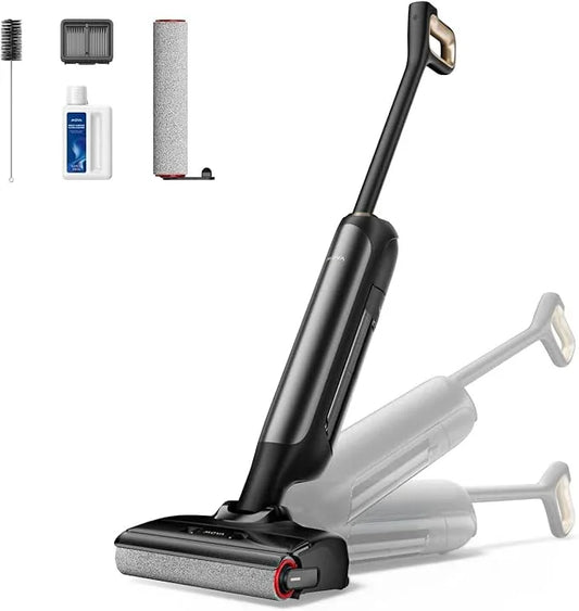 MOVA M10 Cordless Wet Dry Vacuum Cleaner 180° Lie-Flat Smart Vacuum Mop All in One for Hard Floor, 167°F Flashdry Self-Cleaning, Zero inch Dual-Edge Cleaning, 18000Pa Suction, Zero-Tangle for Pet Hair - NeatNest
