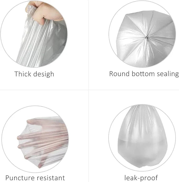 Teivio 1 Gallon(Fit 0.5-1 Gal)110 Counts Strong Tiny Trash Bags Mini Garbage Bags, Bathroom Trash Can Bin Liners, Small Plastic Bags for home office kitchen, fit 5 Liter, 0.5-1 Gal (Grey) - NeatNest