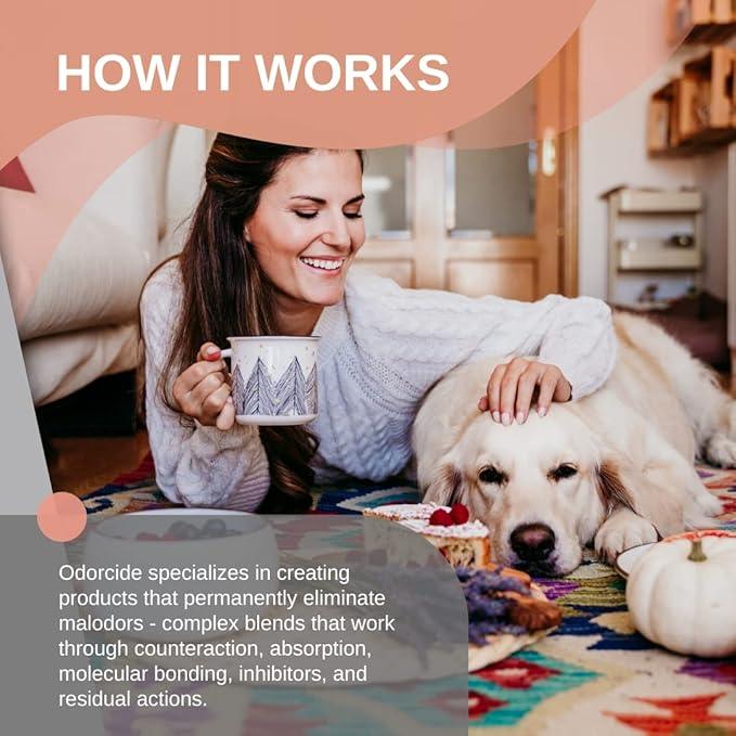 Odorcide Odormed Odor Eliminator Concentrate - Pet Odor Eliminator for Strong Odor on Floors, Walls, Cages & More - All-Purpose with Safe, Non-Enzymatic Formula (1 Gal, Fresh Peach Blossom) - NeatNest