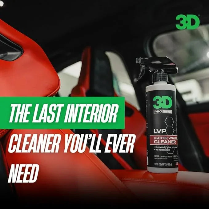 3D LVP Interior Cleaner - Removes Dirt, Grime, Grease, Oil & Stains from Leather, Vinyl & Plastic - Great for Seats, Steering Wheels, Door Panels, Dashboards - Car, Office, Home Use - 1 Gallon - NeatNest