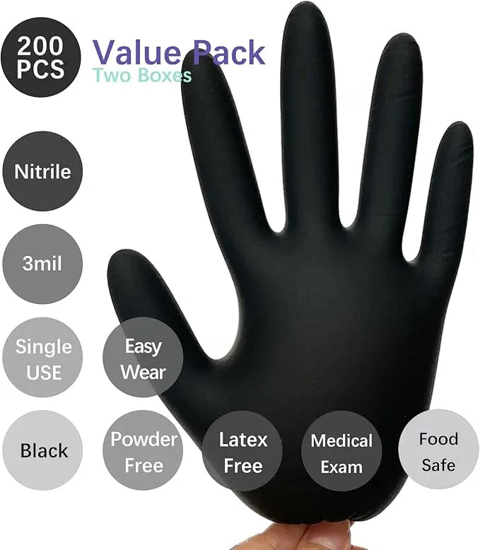 Nitrile Food Safe Disposable Medical Gloves Latex Free Powder Free for Food Prep Cooking Cleaning Exam 3mil - NeatNest
