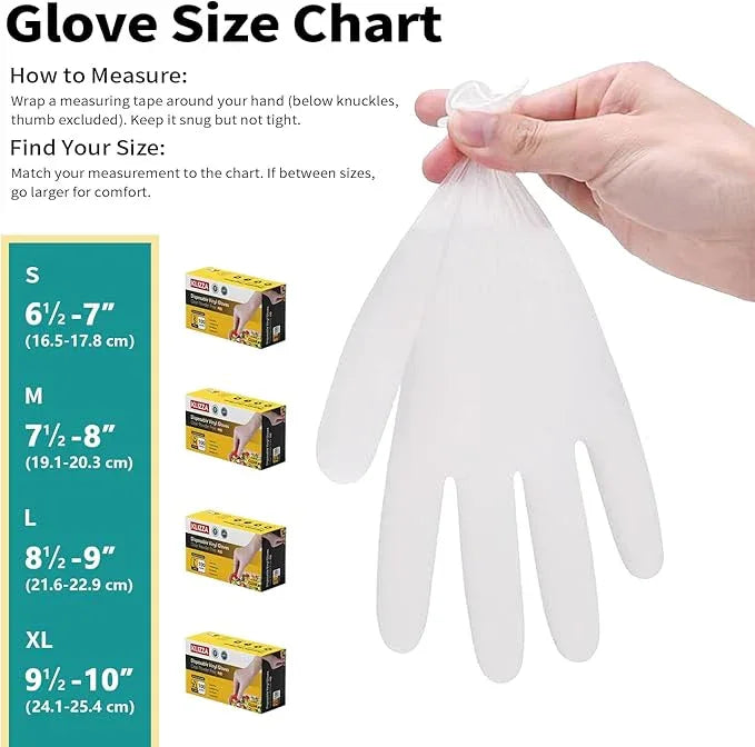 Disposable Vinyl Gloves Clear, Latex & Powder Free, Food Grade Safe for Food Prep Kitchen Cooking Cleaning Salon - NeatNest