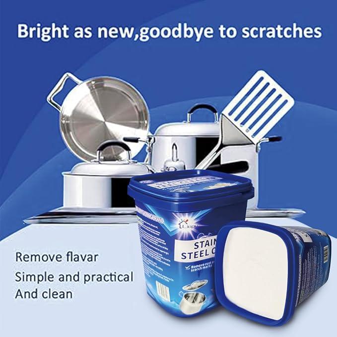 Liapu Stainless Steel Cleaner Paste – Heavy Duty Polish for Cookware, Sink, Grill, Pots & Pans – Restores Shine, Removes Rust & Stains – Safe for Kitchen & Appliances (3) - NeatNest