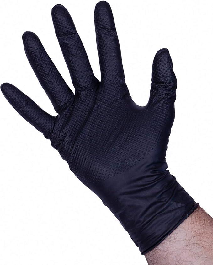 Premium Guard - Nitrile Gloves Heavy Duty 8 Mil Disposable, Powder Free, Black, 50 Gloves per Box (X-Large) - NeatNest