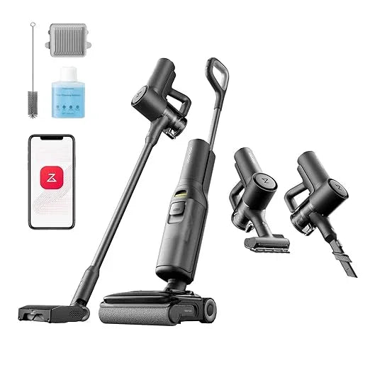 roborock F25 ACE Combo Wet Dry Vacuum Cleaner, 5-in-1 Cordless Stick Vacuum Mop, Smart Hard Floor Washer with 180° Lie-Flat, AI Assitant Wheels, Self Cleaning, 65 min Runtime, Whole House Cleaning - NeatNest