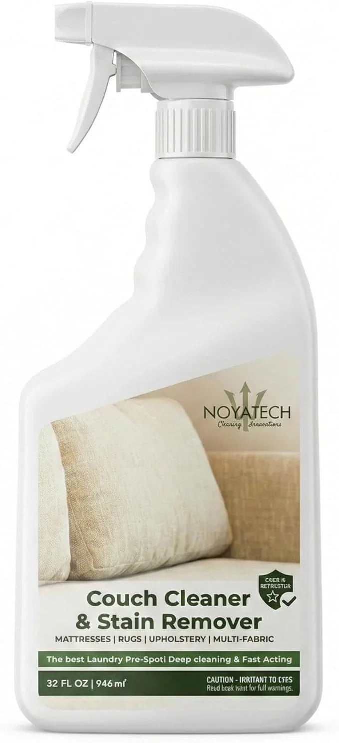 NOYATECH Couch Cleaner and Stain Remover Spray – Professional Strength, Multi-Surface Fabric and Upholstery Cleaner – Pet-Safe, Non-Toxic, Quick-Drying for Couches, Sofas & Car Interiors. - NeatNest