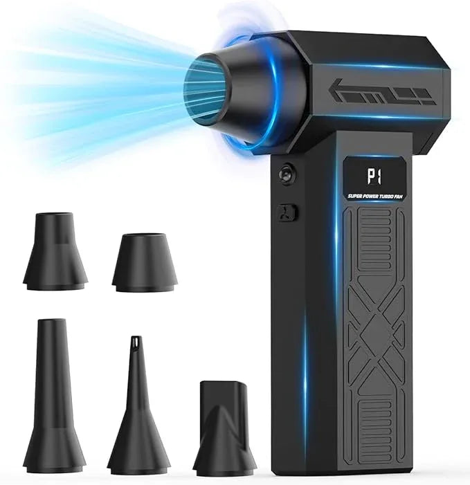Compressed Air Duster-280000RPM Electric Air Duster,4-Gear Adjustable Super Power Air Blower,Rechargeable Mini Blower with Fast Charging for PC,Keyboard,House,Outdoor & Car - NeatNest