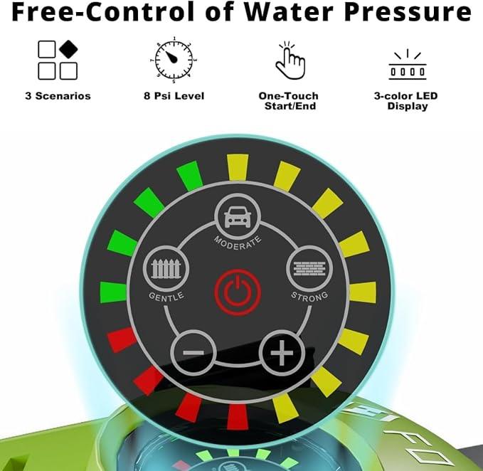 2025Upgraded Pressure Washer 5000PSI with Adjustable Touch Screen 8 Level, 34" Tall, 4 Quick Connect Nozzles,Inlet Hose&Filter&500mlFoam Cannon for Cars/Fences/Driveways/Home Cleaning,Yellow - NeatNest