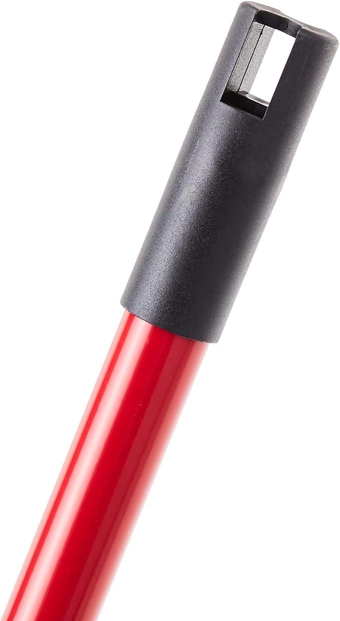 Amazon Basics Angle Broom With Metal Handle, 6-Pack, Black & Red - NeatNest