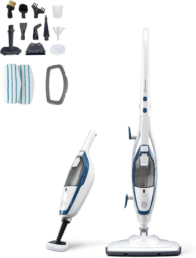 Vacmaster SMF1501 2-in-1 Steam Mop for Floor Cleaning with Detachable Handheld Steamer, Quick-Heating & Lightweight for Hard Floors, Carpets, Tiles and Upholstery - NeatNest