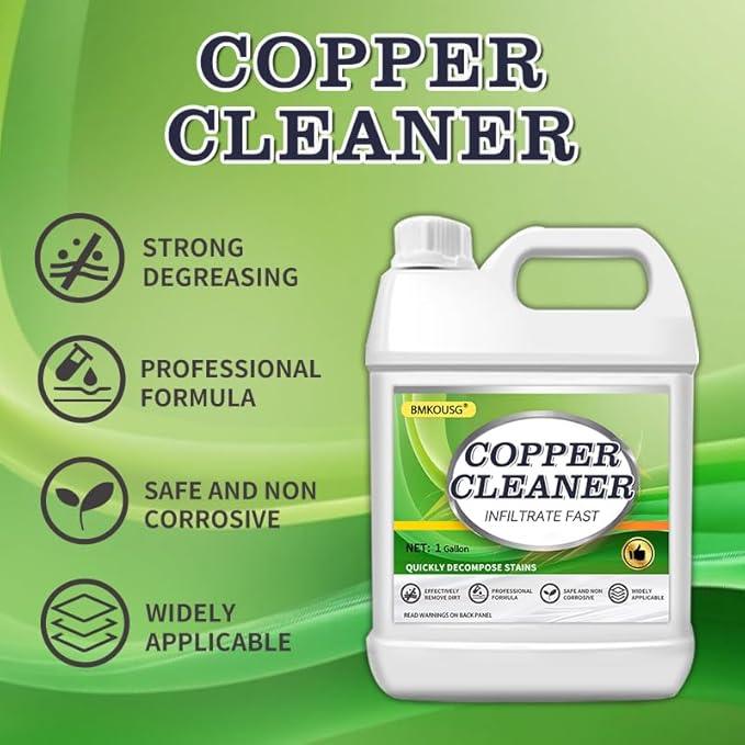 Copper Cleaner & Polish & Rust Remover 1 Gallon - Three-in-one Action Fast-Acting Removes Rust, Oxidation and Restores Shine | Professional Grade Brass Cleaner Safe for Various Copper Products - NeatNest