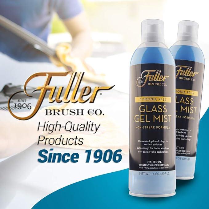 Fuller Brush Glass Gel Mist Spray – 14 oz Glass Cleaner for Windows, Mirrors and Plexiglass – Streak-Free Formula Safe for Tinted & Vertical Surfaces (Pack of 2) - NeatNest